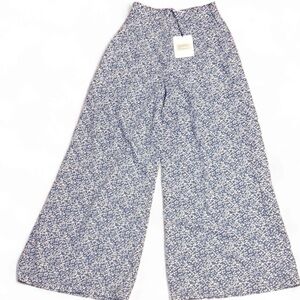 Glamorous Wide Leg Pants in White and Blue